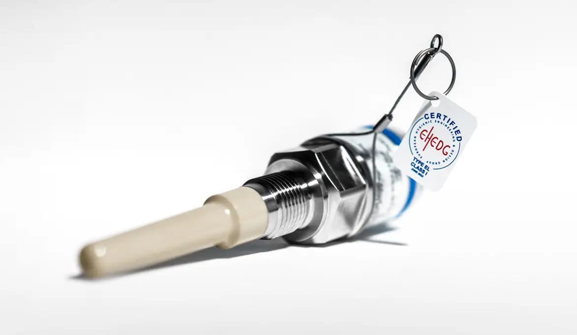 El sensor de nivel capacitivo Capanivo® cumple los requisitos de higiene más exigentes gracias a su diseño EHEDG