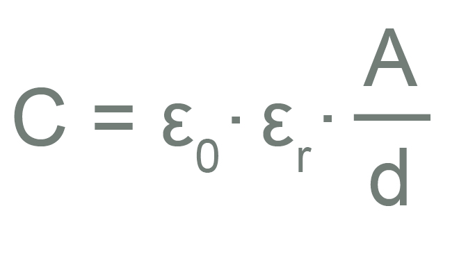 C=&epsilon;0&sdot;&epsilon;r&sdot;A/d