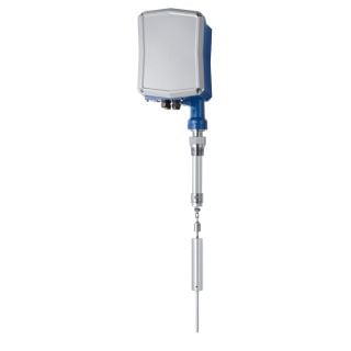 NivoBob NB 3200 – elektromechanischer Lotsensor zur kontinuierlichen Füllstandmessung – Bandversion mit Flansch und PVC-Gewicht