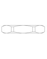 Hexagon nut G 3/4" stainless steel 1.4404 (316L) (zu200140)
