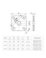 Accessoire Bride de montage rectangle NR 4000, filetage G1", pour DN150 / 6", Plastique PP (zu400467)