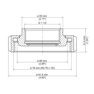 Hygienic connections (adapter) Slotted nut