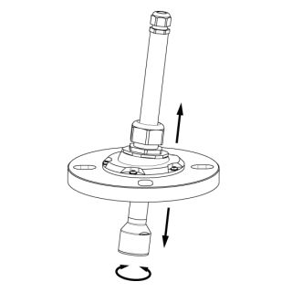 Accessories Aiming flange NR 4000, fitting to DN100 / 4", female thread NPT1",  PP GF30 (zu400473)