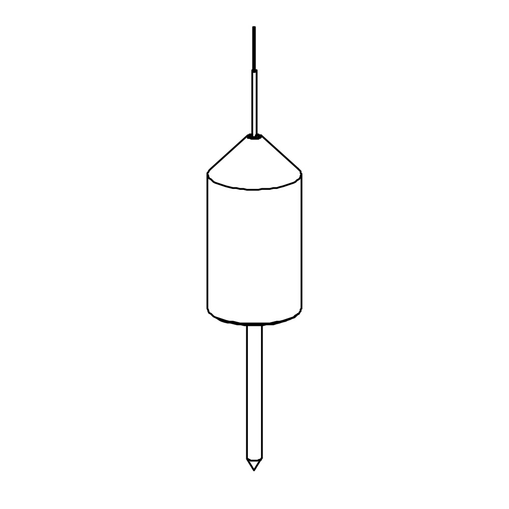 Spare part Sensor weight NB 3000 for rope, PVC with pin (max. 80°C (176 ...