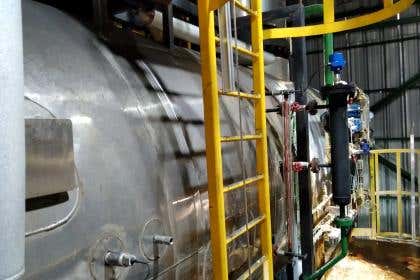Level measurement with guided wave radar in the boiler